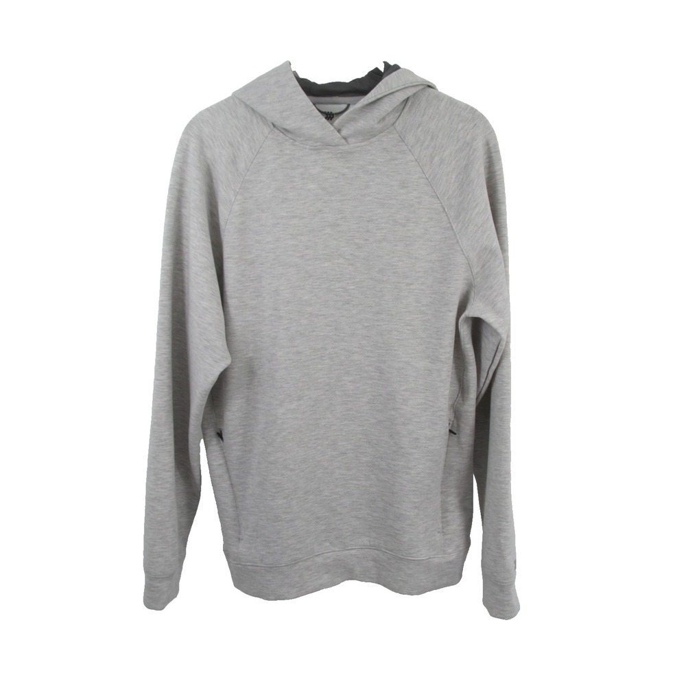 NWT ALL IN MOTION Hooded Pullover Sweatshirt Mesh Spacer Men S Gray Zip Pockets